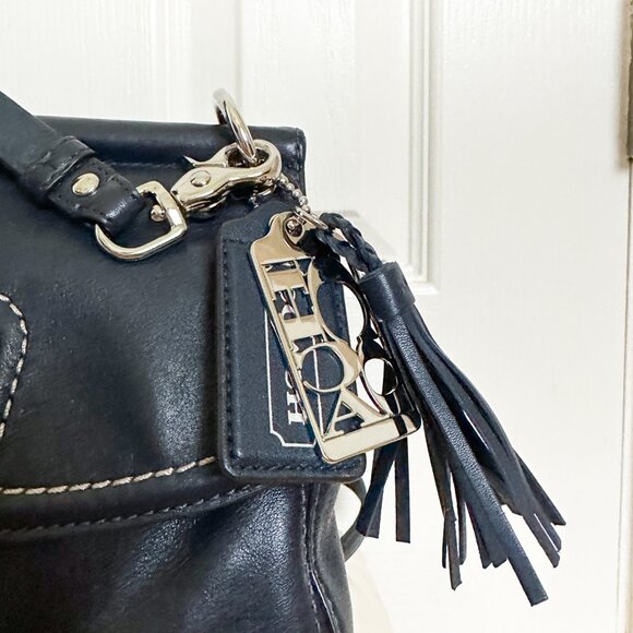 Coach Willis Legacy 19132 Navy Leather Bag Top Handle Crossbody Ltd Edition - Picture 8 of 13